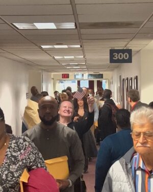 Andrew Schulz Instagram - My mom became a citizen of the greatest country in the world today. 🇺🇸🇺🇸🇺🇸🇺🇸

She was born and raised in Scotland. She stopped going to school at 15. Came to the US at 23. She became a 3x US ballroom dance champion, started her own business, bought 2 homes and put her 2 sons through college. She is fearless. Unwavering. And indefatigable. She had the courage to risk it all and the tenacity to succeed against all odds. She is the American dream.