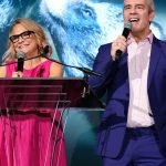 Andy Cohen Instagram - Date Night! Had a ball hosting the @humanesociety gala last night. What great work they do towards not only animal rescue but ending animal testing and fur as fashion. Amy & I laugh so much together. She took the last pic of me making myself comfy backstage playing Scrabble. (📸: @charlessykes)