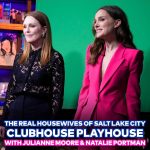 Andy Cohen Instagram - #MayDecember stars Julianne Moore and Natalie Portman channel Monica Garcia and Lisa Barlow in a #RHOSLC themed edition of Clubhouse Playhouse! ❄️ #WWHL Watch What Happens Live