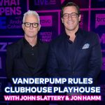 Andy Cohen Instagram - Jon Hamm and John Slattery step into the shoes of James Kennedy and Tom Sandoval for a #PumpRules edition of Clubhouse Playhouse. #WWHL Watch What Happens Live