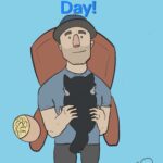 Angela Kinsey Instagram - A Father’s Day drawing by Jack for Josh. He nailed it! Happy Father’s Day to the best Dad who encourages us to go on adventures, bakes for us, and appreciates a good recliner. We love you Josh! And Happy Father’s Day to you all. Hug your Dad, I miss mine so much. ❤️