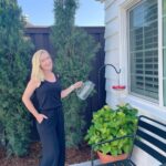 Angela Kinsey Instagram - Casually watering my hydrangeas photo. 🥰