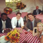 Angela Kinsey Instagram - Garden Party anyone? 😉Here’s a picture I found on my old digital camera! Remember those?? Today on @officeladiespod we are breaking down the Garden Party episode and @joshgroban stops by to talk about his time playing Andy’s brother! It was so great to catch up with Josh! Link in bio to listen! ❤️🎙️ #officeladies