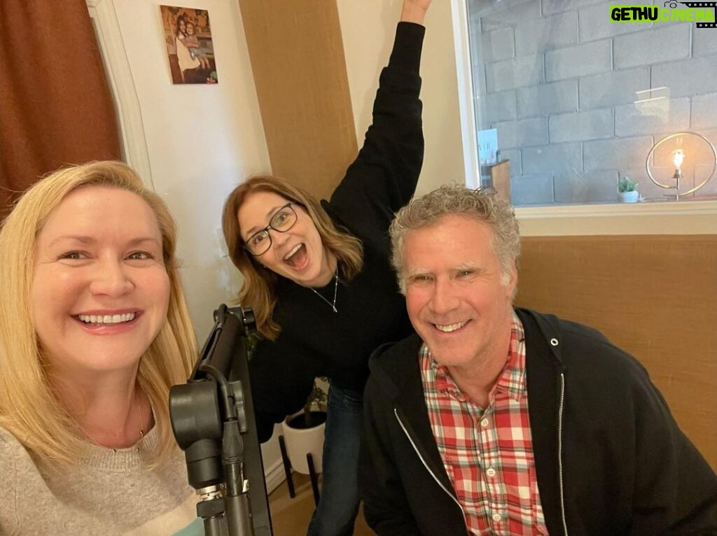 Angela Kinsey Instagram - Will Ferrell is on @officeladiespod today! He was so much fun to talk to! I tried not to dork out but failed. 😂He is hilarious and so nice! *Link in bio to listen. ❤️🎙️