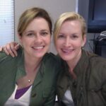 Angela Kinsey Instagram - Our last table read with Steve. We laughed and cried and I guess also almost wore the same outfit?? 😂 @msjennafischer Today on @officeladiespod we are breaking down Goodbye Michael with the writer of the episode, Greg Daniels! It was so wonderful to rewatch this episode and talk about it all with Greg. We made it a two-parter! Link in bio to listen to part 1. Happy Wednesday Office Ladies fam! ❤️