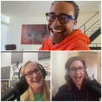 Angela Kinsey Instagram - Today on @officeladiespod we have a special guest @real_timmeadows ! Tim is just the best and it was so fun to catch up with him! We talk about his time on The Office, and his and @msjennafischer new movie @meangirls and all sorts of other stuff! I loved every second of this interview! And then we break down Roy’s Wedding! There’s lots to discuss! First picture- our interview with Tim. Second picture- Tim and I filming a tv pilot years ago! Third picture- I love that Pam arrives to a wedding eating a banana! 😂 Link in bio to listen!
