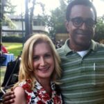 Angela Kinsey Instagram - Today on @officeladiespod we have a special guest @real_timmeadows ! Tim is just the best and it was so fun to catch up with him! We talk about his time on The Office, and his and @msjennafischer new movie @meangirls and all sorts of other stuff! I loved every second of this interview! And then we break down Roy’s Wedding! There’s lots to discuss! First picture- our interview with Tim. Second picture- Tim and I filming a tv pilot years ago! Third picture- I love that Pam arrives to a wedding eating a banana! 😂 Link in bio to listen!