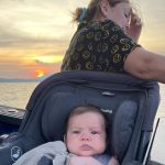 Angelica Panganiban Instagram - Our lil captain enjoying her first sunset on yapak 🚤 Subic Bay