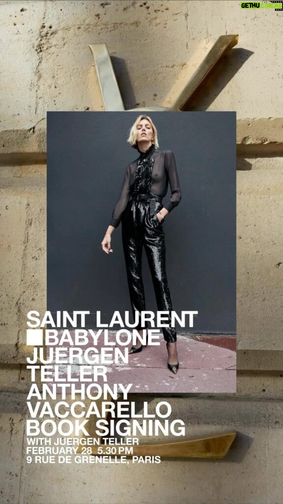 Anja Rubik Instagram - Celebrating 7 years of Anthony Vaccarello X Juergen Teller for Saint Laurent Book signing at Saint Laurent Babylone book store this week. February 28th 5:30PM #LimitedEdition
