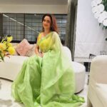 Ankita Lokhande Instagram - When in doubt, wear green saree. 💚 Outfit: @sacredweaves x @ehcommunications Styled by: @hemlataa9 @stylebyhemlataa Assisted by: @saloni142_