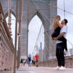 Anna Sedokova Instagram - Dance like nobody is watching #brooklynbridge ❤️ Brooklyn Bridge