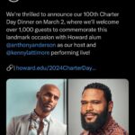 Anthony Anderson Instagram - I so look forward to joining @howard1867 for the 100th Charter Day Dinner as @anthonyanderson hosts and I perform live with over 1000 guests in attendance to mark this landmark occasion! Cant wait to see so many of you there! #howarduniversity #howard #howardalumni @howard1867alumni
