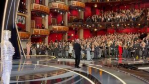 Anthony Hopkins Instagram - Wonderful to be back at The Academy Awards… To my surprise, I thought the standing ovation was a fire drill.