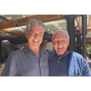 Anthony Hopkins Instagram - Being championed to be the next James Bond 😉 
@piercebrosnanofficial