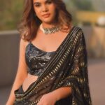 Anupama Agnihotri Instagram - 🖤 Outfit @ethnicplus.in Styled by @yourstylistforever 📸 @clicksart_versatile Mua @vanshikhachanglanimua Jewellery by @style_deintrepide @trending_influencers #look #looks #sections #fyp #page #explore #insta #saree #anupmaagnihotri