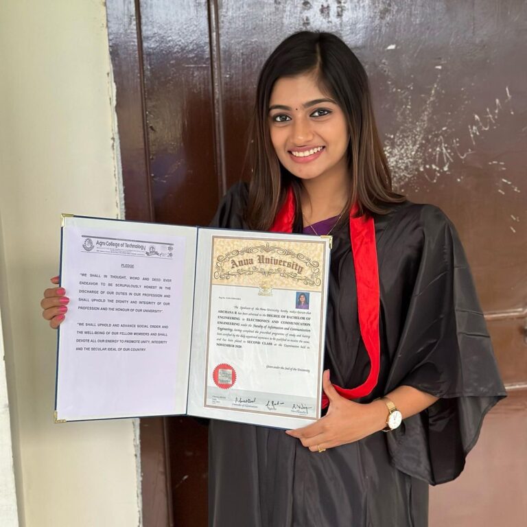 Archana Ravichandran Instagram - Atlast graduated😍 Electronics and Communication Engineer PC : @minaz.tanweer #mylovelovelovelove❤️ Agni College of Technology