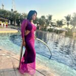 Ariyana Glory Instagram - 💜💜💜 #ariyana #ariyanaglory #dubai🇦🇪 #lovetraveling Costume @firoz_design_studio Waldorf Astoria Dubai Palm Jumeirah