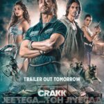 Arjun Rampal Instagram - Aiseich thodi bolte hai Crakk! 💥 Trailer out tomorrow 👊 Watch #CRAKK - Jeetegaa Toh Jiyegaa in theaters on 23rd February! @mevidyutjammwal @norafatehi @rampal72 @iamamyjackson @ankittmohan @its_jamielever @bijayanand @rajendra_shisatkar #ShalakasPawar @abbassayyed77 @actionherofilms @Tseries.official #CrakkOn23rdFeb #JeetegaaTohJiyegaa