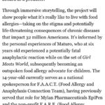 August Maturo Instagram - We are so excited to announce our new project. We are producing and starring in this film together and our hope is that this film will save lives and create a kinder world for people who live with food allergies.