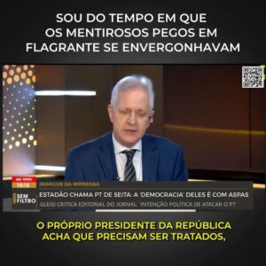 Augusto Nunes Instagram - Agora, Gleisi Hoffmann está irritadíssima porque publicaram verdades e pediu a cassação da “concessão” do Estadão. Como se um jornal, para existir, precisasse da permissão do governo federal

#jornalismo #revista #noticias
