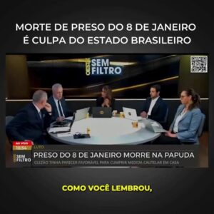 Augusto Nunes Instagram - Consumou-se na Papuda a morte anunciada de um dos presos do 8 de janeiro. Culpados: os ministros do Supremo. Outras ocorrerão se a anistia não encerrar imediatamente a marcha da insensatez. #jornalismo #noticias #revista