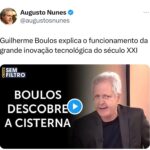 Augusto Nunes Instagram - Link para o vídeo nos stories. #guilhermeboulos #cisterna #augustonunes #jornalismo #oestesemfiltro