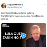 Augusto Nunes Instagram - Link para o vídeo completo nos stories. #cristianozanin #stf #lula #augustonunes #oestesemfiltro #revistaoeste