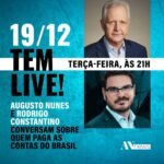 Augusto Nunes Instagram - Quem paga as contas do Brasil? Este é o tema da minha live com Rodrigo Constantino que acontece nesta terça-feira, dia 19, às 21h, aqui no Instagram. Espero vocês. Ativem o lembrete e até já #jornalismo #noticias #curso #cursoonline