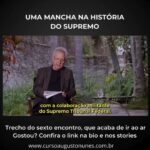 Augusto Nunes Instagram - Uma mancha na história do Supremo (trecho do sexto encontro, que acaba de ir ao ar hoje). Gostou? Confira o link na bio e nos stories #jornalismo #noticias #curso #cursoonline #brasil