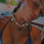 Avani Instagram - making jewelry in bora bora <3 🥥🐚🧜🏽‍♀️🥂 #trippinwithtarte #crafts Bora Bora