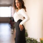 Avika Gor Instagram - Black, White & everything right 🖤🤍 Photography @sudhakar.bichali Stylist @soigne_official_ Outfit @papzclothing Earrings @aadiraabyaarushi