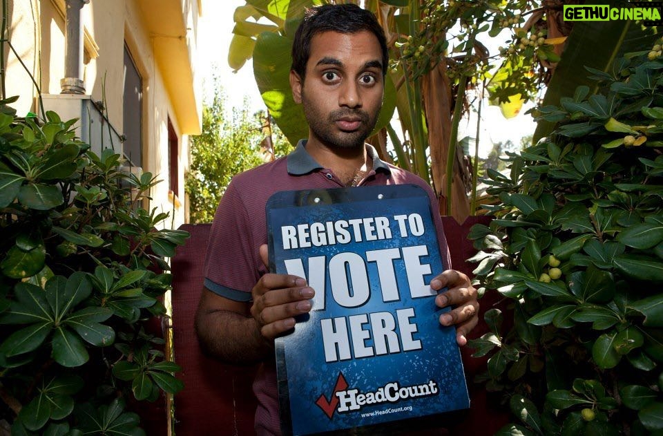 Aziz Ansari Instagram - Today is National #VoterRegistrationDay. Spread the word, and REGISTER TO VOTE online or by text using the link in bio.