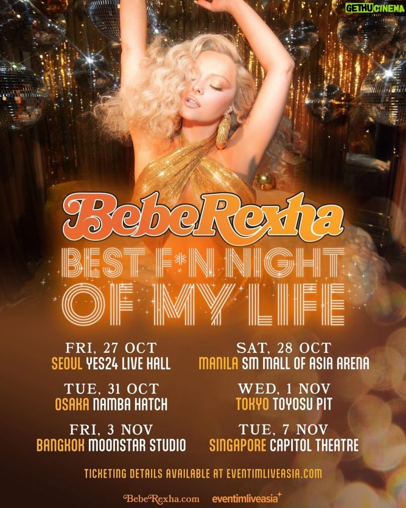 Bebe Rexha Instagram - Asia rexhars! link in bio for info 💖 let's have the best f*n night of our lives!!!