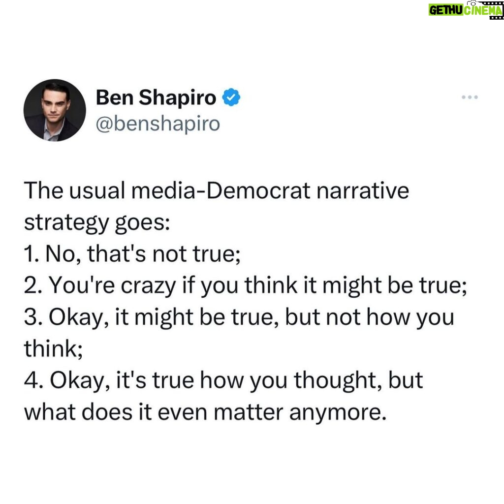 Ben Shapiro Instagram - Like clockwork.