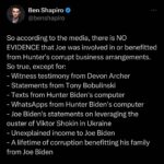 Ben Shapiro Instagram - Also, enjoying the spectacle of people saying there's no "direct evidence." Guys, fingerprints on a weapon is indirect evidence. So is DNA evidence at a crime scene.