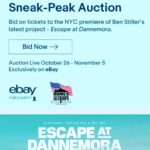 Ben Stiller Instagram - @JakeTapper and I are doing an auction on eBay to benefit @homesforourtroops, a great organization helping our veterans realize their dreams. Want to meet at the premiere of my latest project #escapeatdannemora @SHOLtdSeries on Nov. 14th in NYC? The @HomesForOurTroops 2nd Annual Veteran’s Day Celebrity Auction sneak-peek auction starts TODAY and ends on Nov. 5th. Bid now at link in bio. More celebrity items are available to bid on starting Nov. 5th through Nov. 15th! 100% of the proceeds benefit Homes For Our Troops (HFOT) mission to build specially adapted custom homes for severely injured Post 9/11 Veterans. I hope you’ll bid and we can have a crazy premiere night together Nov. 14th!!