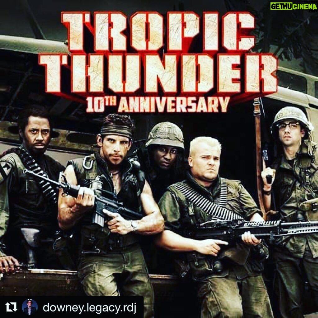 Ben Stiller Instagram - Just saw this. 10 years ago had one of the best creative experiences ever. So many great memories of shooting on #Kauai... and grateful for an incredible cast...@jackblack @robertdowneyjr Steve Coogan @justintheroux @tomcruise Bill Hader @brandontjackson @mattlevs @valerieazlynn @david_pressman @quicksliders @mrreggielee @stillceej @bsoohoo @Trieu_Tran @McCounaughey @jonathanadamsaundersbaruchel @typaguy @lone_wolf_mcbride Nick Nolte and everyone else who gave their all. Jeff Mann, John Toll, Greg Hayden, Phil Neilson, Kyle Cooper, Marlene Stewart, Mark Cotone, the great Alan Purwin, @Bg_gg, Dave Venghaus... and everyone who got in the mud and and made it out to set everyday... And...all the wonderful people of Kauai who opened up the Island to us and made it so special. What an incredible bunch of people. 10 years goes fast. So glad we all did it together. The movie would never have been made if #StevenSpielberg didn’t believe in it. I don’t think anyone else would have made it. #Respect #BootySweat