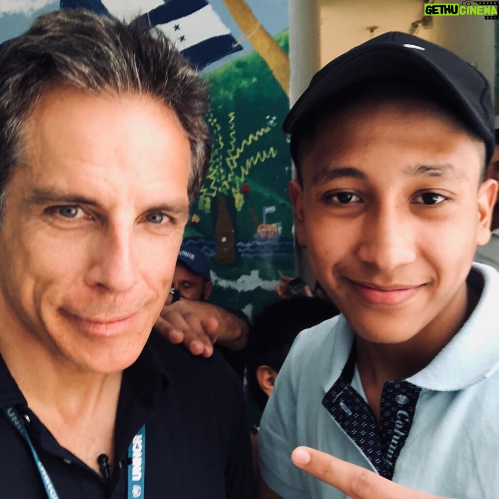 Ben Stiller Instagram - With Jonathan, an unaccompanied child who traveled from Honduras by himself to Guatemala. He was fleeing violence and forced to go on his own. This shelter, funded by @refugees is a loving and safe environment for children separated from their parents, either by deportations at the US or Mexican border, sex trafficking, or children who have been abused and have no one. Here they receive counseling, food, shelter. And most of all a family with each other. Children should never be separated from their parents. The trauma is huge, as we all know. For some reunification is possible, for others it is not. Places like this are the only stop gap from these kids being lost. The energy here is amazing and the kids, despite going through incredible hardship, are so full of life and joy and incredible charm. It was the highlight of our trip. #withrefugees Guatemala City, Guatemala