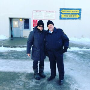 Ben Stiller Instagram - With @herbl817 at Clinton Correctional. He’s not a corrections officer but he plays one on TV. 
Glad to be back in #Dannemora. Thanks to everyone here at Clinton who have been so welcoming. We appreciate how much this affects the community and want to represent it well.
#escapeatdannemora 
#ThankyouJimFacteau