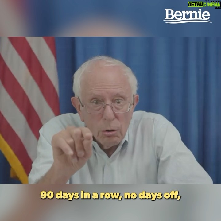 Bernie Sanders Instagram - 90 days in a row. No days off. Seven days a week. 12 hours a day. Yes, the Big 3 carmakers can afford to give workers like Michelle the pay and benefits they EARN.