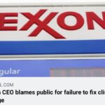 Bernie Sanders Instagram - Exxon Mobil is blaming the public for the climate crisis. REALLY?   Let’s be clear.     Exxon knew the truth about fossil fuels and climate change for DECADES and lied to protect their bottom line at the expense of our people and our planet. They must be held accountable. Article here: https://thehill.com/policy/energy-environment/4494543-exxon-ceo-blames-public-for-failure-to-fix-climate-change/