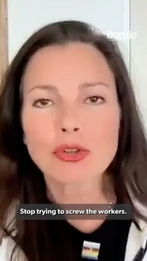 Bernie Sanders Instagram - “Stop trying to screw the workers.” 

— @sagaftra President @officialfrandrescher’s message to greedy CEOs.