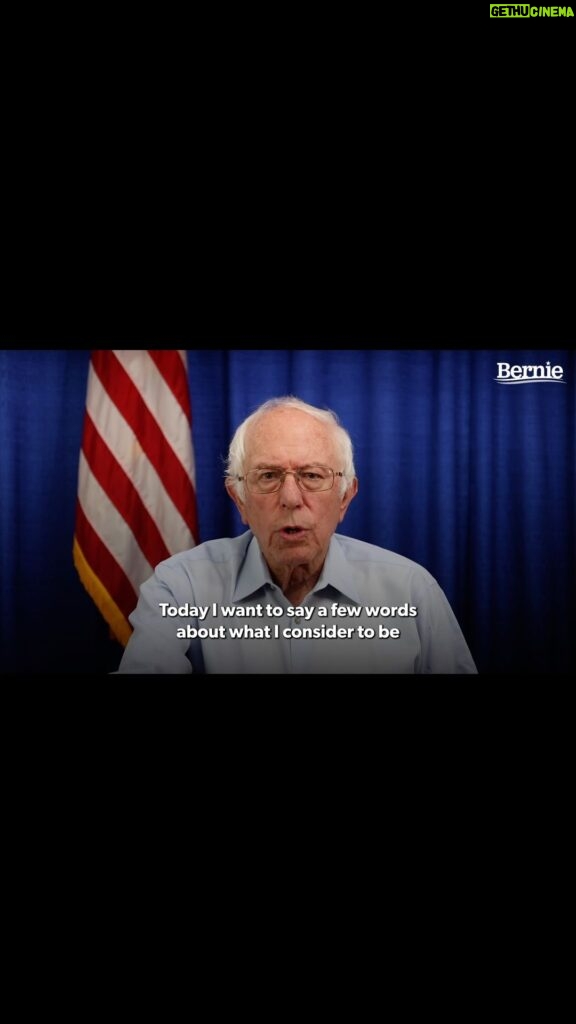Bernie Sanders Instagram - I want to say a few words about what I consider to be the greatest threat, facing our country and all of humanity.