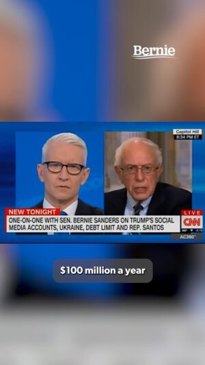 Bernie Sanders Instagram - One person makes $100 million a year.
Another person makes $160,000 a year.
Both of those people put the exact same amount of money into Social Security.

We must scrap the cap on the wealthy and expand Social Security benefits — not cut them.