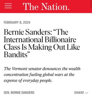 Bernie Sanders Instagram - How can the U.S. condemn Russia’s  bombing of civilians in Ukraine as a war crime but fund Netanyahu’s war machine, which has killed thousands? 

How can we criticize the human rights of Iran & China, but ignore the human rights of the Palestinian people?

https://www.thenation.com/article/world/bernie-sanders-speech-center-for-international-policy/