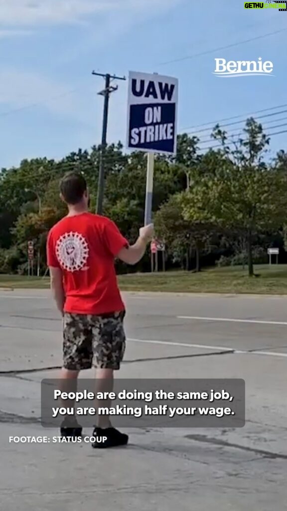 Bernie Sanders Instagram - What the UAW is fighting for is not radical. It is the totally reasonable demand that autoworkers, who have made enormous financial sacrifices over the past 40 years, finally receive a fair share of the record-breaking profits that their labor has generated.