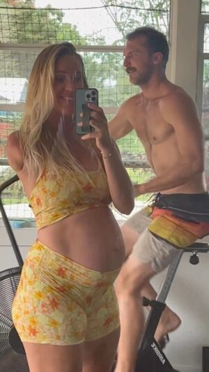 Bethany Hamilton Instagram - Feels like the countdown has begun!!! About two months to go before baby comes! Trying to move when I can cause I feel so good during and after. Plus I want to be surfing strong with my children over the long haul! 
After baby comes I usually reallllly take it easy for the long term health of my body and so I can just enjoy and focus on baby. New born life has never felt easy for me, nursing is a lot and I will just say my newborns haven’t been “the easy going ones”, so it requires full focus and rest. I’m not complaining just sharing my journey! 
I will say as an athleticly driven human it’s hard to slow down and let my body rest. But I know it’s good for me… and I choose to do it! 
Here is some advice from me- 
Wherever we are in life - Movement fuels more movement - so take time to move and do something you enjoy! It’s good for you! And rest when you need it! 

Rocking @ripcurl_women adorable floral run swim surf collection! 💛🌻🌼