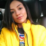 Bethany Mota Instagram - Rainy days make me feel like☺️💕🧚‍♂️ also, they apparently make me dress like I’m going to space ✌🏼