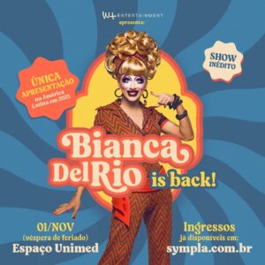 Bianca Del Rio Instagram - 🇧🇷 SÃO PAULO, faltam apenas 2 meses para o meu show “Bianca Is Back!” no Espaço Unimed (o meu único no BR em 2023). Ingressos a partir de R$100,00 no site/app da @Sympla! Anda logo, gay! @wmais_