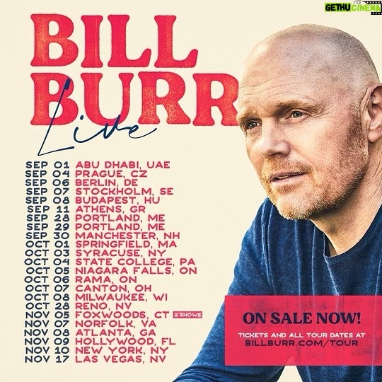 Bill Burr Instagram - all dates on sale! link in bio